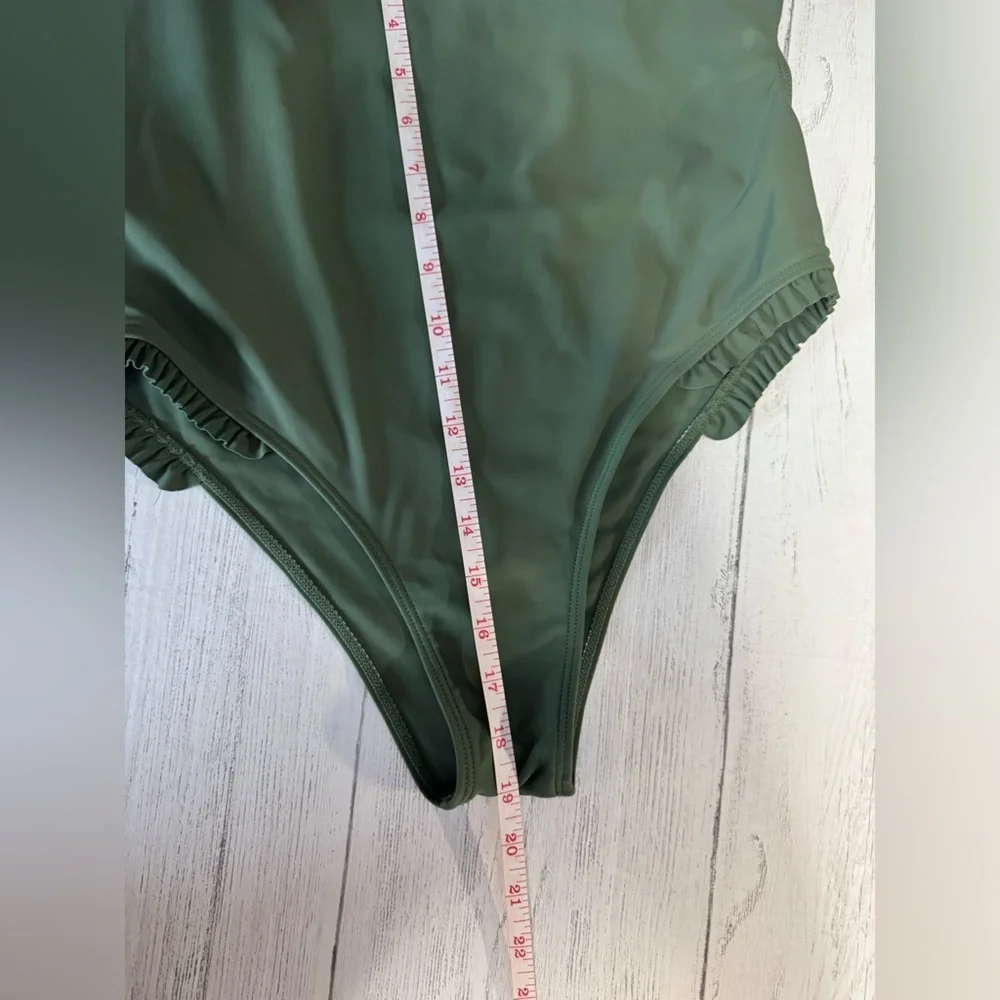 SHEIN Strappy Olive One-Piece Swimsuit